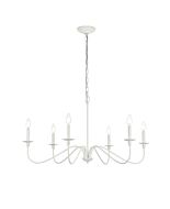 Rohan 6-Light Chandelier in White