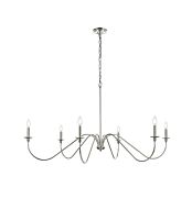 Rohan 6-Light Chandelier in Polished Nickel