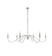 Rohan 6-Light Chandelier in Polished Nickel