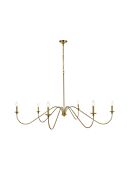 Rohan 6-Light Chandelier in Satin Gold