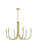 Layne 6-Light Chandelier in Brass