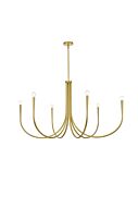 Layne 6-Light Chandelier in Brass