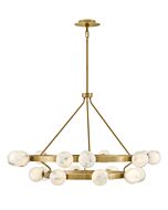 Selene 18-Light LED Chandelier in Lacquered Brass