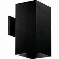 Square 1-Light Wall Lantern in Black