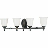 Victorian 4-Light Bathroom Vanity Light in Venetian Bronze