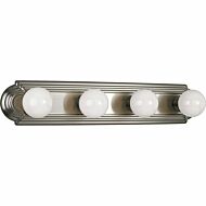 Broadway-Racetrack 4-Light Bathroom Vanity Light Bracket in Brushed Nickel