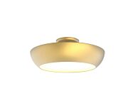 DVI Antares CCT 1-Light LED Semi-Flush Mount in Brass