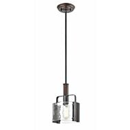 DVI Georgian Bay 1-Light Mini-Pendant in Graphite and Ironwood