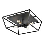 DVI Cabot Trail 4-Light Flush Mount in Graphite