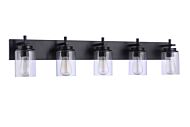 Reeves 5-Light Bathroom Vanity Light in Flat Black