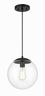 Gaze 1-Light Pendant in Flat Black