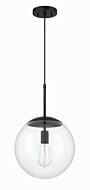 Gaze 1-Light Pendant in Flat Black