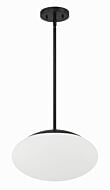 Gaze 1-Light Pendant in Flat Black