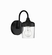 Wrenn 1-Light Wall Sconce in Flat Black