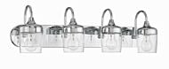 Wrenn 4-Light Bathroom Vanity Light in Chrome