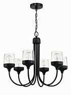 Wrenn 6-Light Chandelier in Flat Black