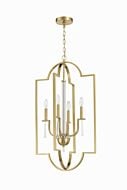 Fortuna 4-Light Foyer Pendant in Satin Brass