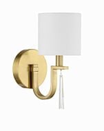 Fortuna 1-Light Wall Sconce in Satin Brass