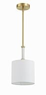 Fortuna 1-Light Mini Pendant in Satin Brass