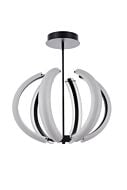 Unwind 6-Light LED Pendant in Flat Black