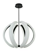 Unwind 6-Light LED Pendant in Flat Black