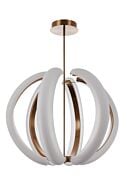 Unwind 6-Light LED Pendant in Satin Brass