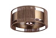 Kensey 2-Light Semi-Flush Mount in Satin Brass