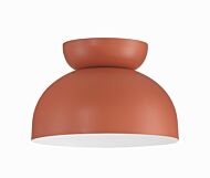 Ventura Dome 1-Light Flush Mount in Baked Clay