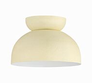 Ventura Dome 1-Light Flush Mount in Cottage White