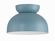 Ventura Dome 1-Light Flush Mount in Dusty Blue