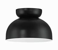 Ventura Dome 1-Light Flush Mount in Flat Black