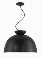 Ventura Dome 1-Light Pendant in Flat Black