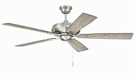 Eos 52" Hanging Ceiling Fan in Brushed Polished Nickel