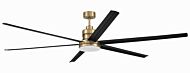 Mondo 80 1-Light 80" Hanging Ceiling Fan in Satin Brass