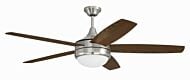 Phaze II 5- Blade 2-Light 52" Hanging Ceiling Fan in Brushed Polished Nickel