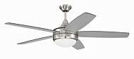 Phaze II 5- Blade 2-Light 52" Hanging Ceiling Fan in Brushed Polished Nickel