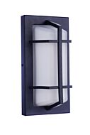 Bulkhead Rectangular 1-Light Outdoor Bulkhead in Textured Black