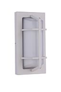 Bulkhead Rectangular 1-Light Outdoor Bulkhead in Textured White