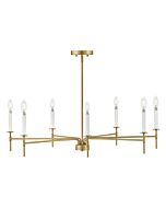 Hux 7-Light LED Chandelier in Lacquered Brass