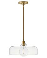 Maisie 1-Light LED Pendant in Lacquered Brass