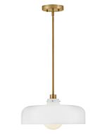 Maisie 1-Light LED Pendant in Lacquered Brass