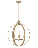 Fallon 4-Light LED Chandelier in Lacquered Brass