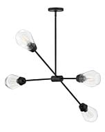 Livie 4-Light LED Chandelier in Black