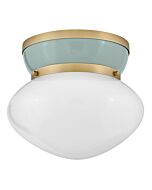 Lucy 1-Light LED Flush Mount in Lacquered Brass