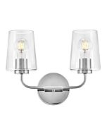 Kline 2-Light LED Bathroom Vanity Light in Chrome