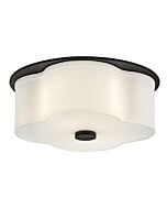 Delaney 2-Light LED Flush Mount in Black