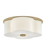 Delaney 3-Light LED Flush Mount in Heritage Brass