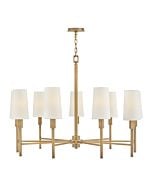 Fenwick 9-Light LED Chandelier in Heritage Brass