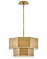 Facet 5-Light LED Convertible Flush Mount in Heritage Brass