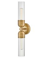 Soren 2-Light LED Wall Sconce in Heritage Brass